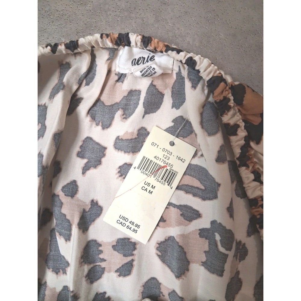 New Aerie Animal Print Slip Skirt Womens Size Medium Brunch Vacation Resort - Picture 6 of 7